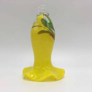 Gartenstecker Glas Glocke gelb (inkl. Stab) klein